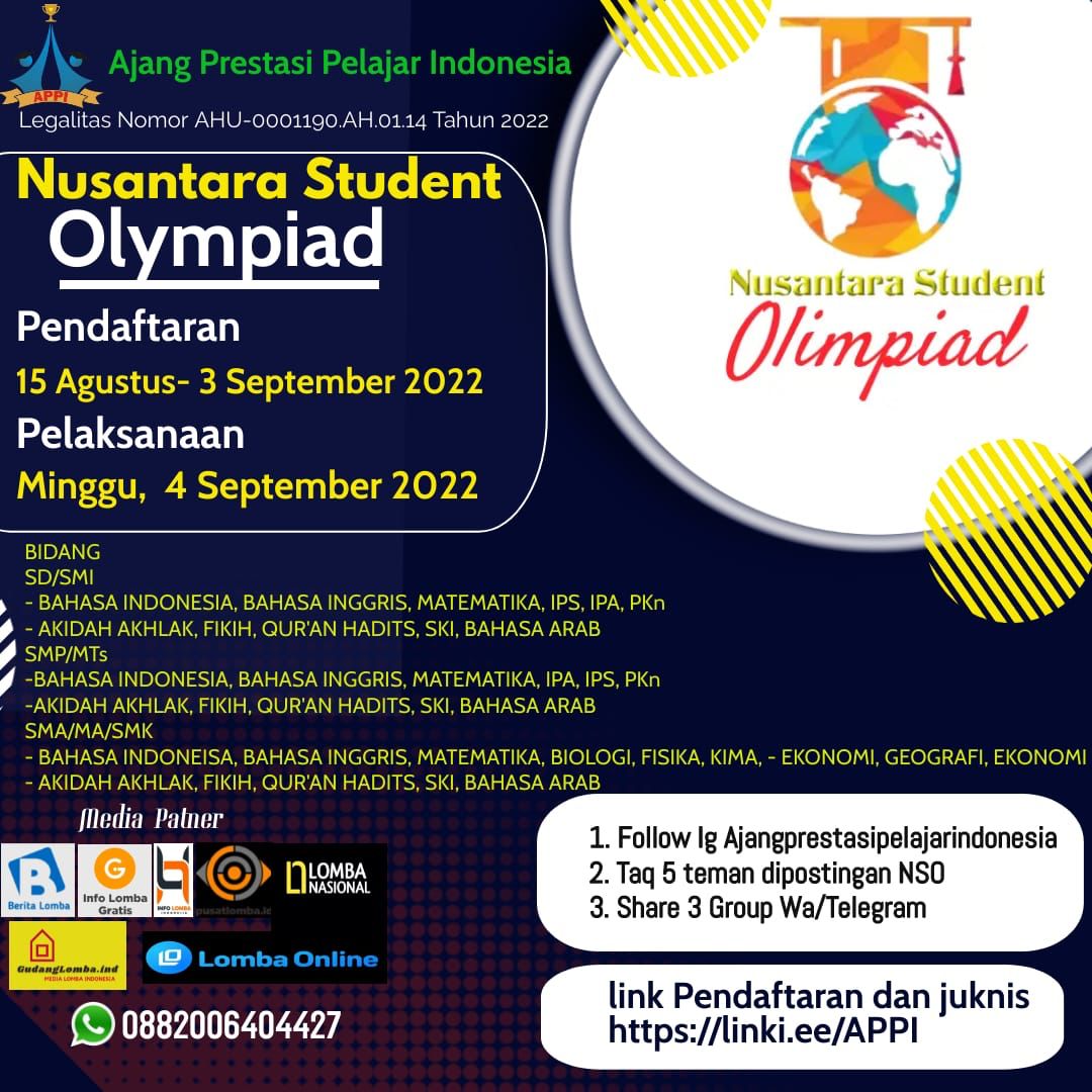Ratusan siswa MA Arifah Mengikuti Nusantara Student Olympiad